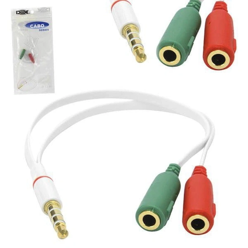 Cabo Adaptador De Audio P2 Para P3 DEX PS4 Xbox Smartphones P22A - CB0440DX