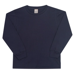 Camiseta Manga Longa com Punho Marinho Randa Mundu - Menino