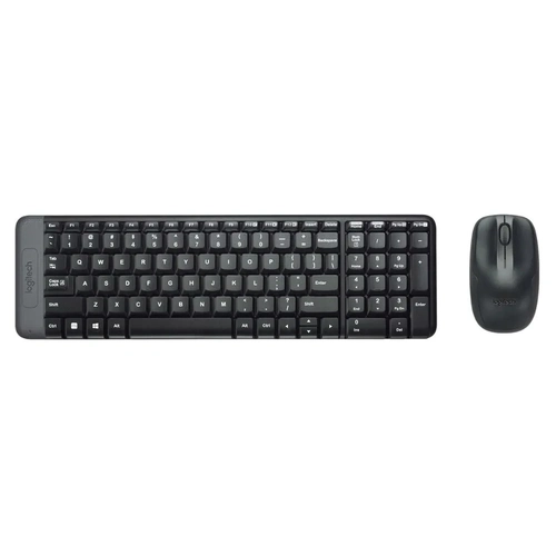 Combo Teclado e Mouse Wireless Logitech Mk220 Usb Preto Sem Fio