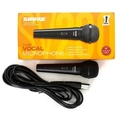 Microfone Profissional Shure com fio Sv200 Cabo 4,5m - Cor Preto