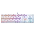 Teclado USB Redragon MITRA RGB Branco Switch Marrom - K551W-RGB