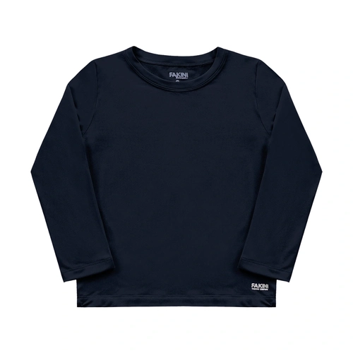 Camiseta Manga Longa Térmica Peluciada Marinho Fakini - Unissex