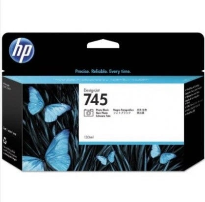 Cartucho De Tinta HP 745 Preto Fotográfico Pluk 130 Ml - F9J98A