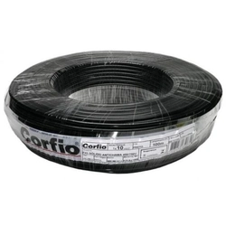 Cabo Flexivel 10,00mm 750v 100m Preto Corfio
