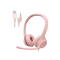 Headset Logitech H390 Rosa Estéreo Usb - 981-001280