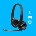 Headset Logitech H390, Almofadas em Couro, Microfone com Redução de Ruído, Controle Volume, Preto - 981-000014