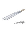 Grelha Plana Lobo 40 Cm Giratoria