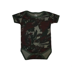 Body Bebê  Camuflado Exército Brasileiro