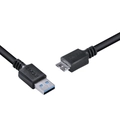 Cabo para Hd Externo Usb a 3.0 Macho para Micro Usb b 3.0 (10 Pinos) Macho 28awg Puro Cobre 3 Metros - Puamcm3-3