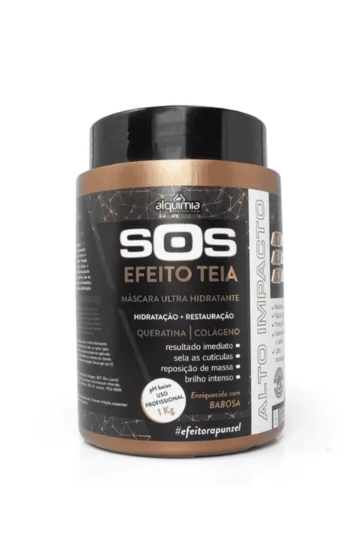 Máscara Restauradora e Ultra Hidratante SOS Efeito Teia Alquimia Professional Alquimia 1kg