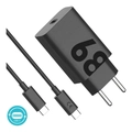 Carregador Motorola Turbo Power 68 Watts USB-C Para USB-C  PRETO