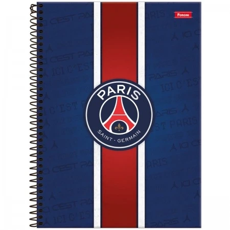Caderno Universitário Capa Dura Paris Saint-Germain 200 fls