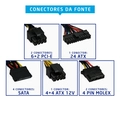 Fonte Evus Atx 500w Reais 20/24p 4 Sata Com Cabo Fe5wat