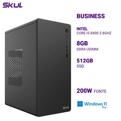Computador B500 Core I5 8400 2.8ghz Memória 8gb Ddr4 Ssd 512gb Fonte 200w Windows 11 Pro
