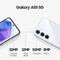 Celular Samsung Galaxy A55, 5G, 128GB, 8GB RAM, Câmera Tripla 50mp, Tela 6.6”, Azul Escuro
