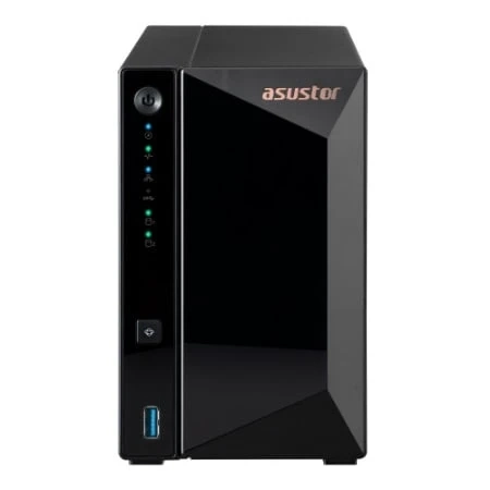 Storage NAS Asustor- 2 baias AS3302T (Realtek RTD1296, 2GB DDR4, 1x 2.5GbE LAN, 2x SATA3, sem discos)