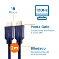 Cabo Hdmi Aquario 2.1 8k 3d 19 Pinos 2 Metros - 8k2