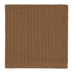 Manta Tricot Trançada Caramelo - Unissex