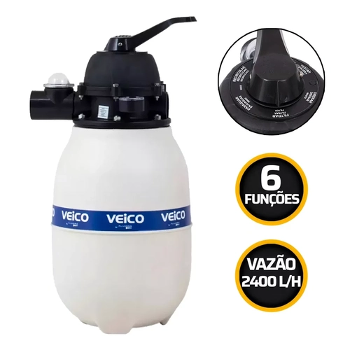 Filtro De Areia Para Piscina Veico V-20 De 6 Vias