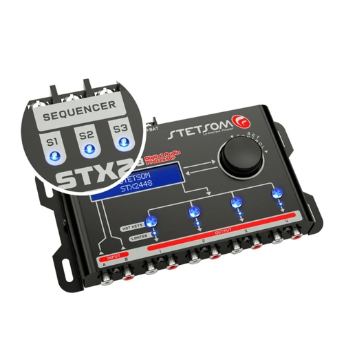 Processador De Audio Stetsom Stx2448 2 Entradas e 4 Saidas