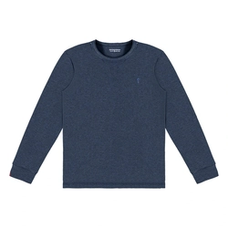 Camiseta Manga Longa Suedine Onda Marinha - Masculina