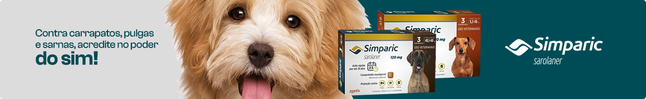 Contra carrapatos, pulgas e sarnas, acredite no poder do SIM! Simparic