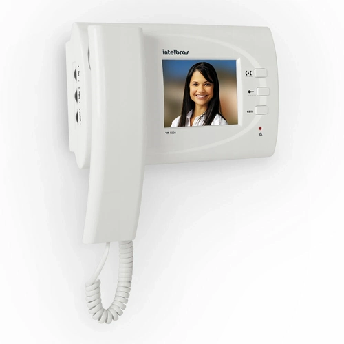 Extensão De Vídeo Para Vídeo Porteiro Intelbras Vp 1000 Ev Tela Interna Tft 4 Polegadas Branca