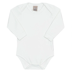 Body Manga Longa Off White Randa Mundu - Unissex