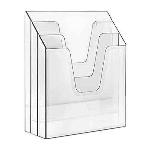Organizador de Papel Escritório Triplo Vertical Cristal Acrimet 864.1