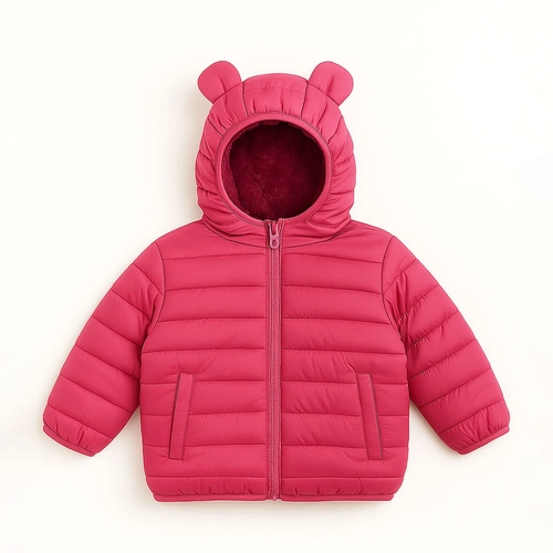Jaqueta Puffer Peluciada Infantil com Orelhinhas Grand Bazar - Feminina