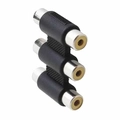 Adaptador Emenda Rca Tripla Femea (pct C/ 10 Peças) Ref. Le-5583