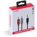 Cabo de Áudio 2 Rca Macho para P2 3.5mm Macho 28awg Puro Cobre 1 Metro - P2r35-1