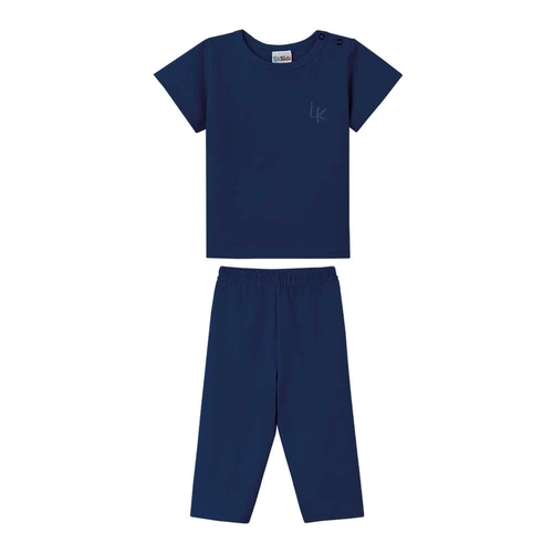 Conjunto Camiseta Manga Curta e Calça em Cotton Lik Kids - Menino