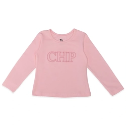 Camiseta Manga Longa Cotton Bordada Rosa Charpey - Feminina