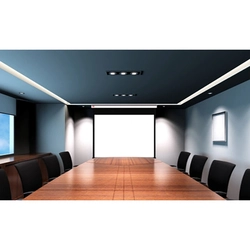 Tela De Projecao Eletrica Tes Tem 100va Com Controle Remoto 2.03x1.52 100p 4:3 110v