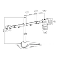 Suporte de Mesa para Monitor - Duplo - 13 A 32 - PCYES