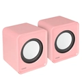 Caixa de Som 2.0 Usb 5v 2x 1w Com Controlador de Volume Rosa - Vs-01r