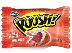 Chiclete Poosh Sabor Morango 5g