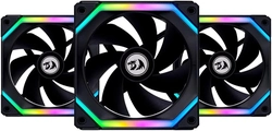 Kit Cooler Uni Fan Lian Li, RGB, 3 Uni, Preto - UF-SL120-3W-SL