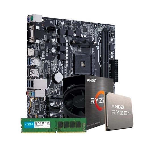 Kit Upgrade AMD Ryzen 5 3400G + Placa Mãe B450M + Memória DDR4 8GB