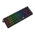 Teclado Mecânico Gamer Redragon Jax Iluminação Rainbow Preto 60% Switch Marrom K613-KB PT-BROWN