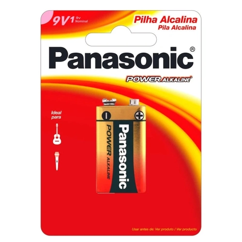 Bateria Alcalina Panasonic 9V - 6lf22xab/1b24