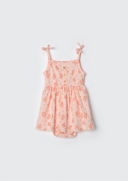 Body Vestido Alcinha Estampado Laranja Hering - Feminino