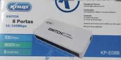 Switch 8 portas 10/100Mbps rj45 Kp-e08b - Knup