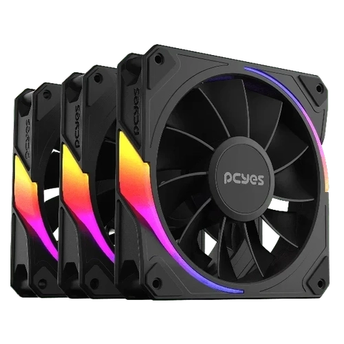 KIT Cooler Gabnete 120mm Pcyes 3x120mm Sangue Frio 264571 - K3argbsf3rvbr