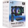 Kit 3 Coolers Aerocool Saturn 12 Pro Argb + Hub + Controle