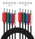 Cabo de Video 5 Rca m para 5 Rca m - 2 Mts - P5r-2