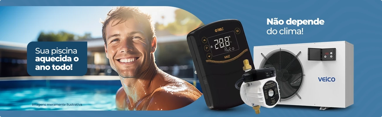 Sua piscina aquecida o ano todo! Não depende do clima