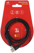 Cabo USB Para USB-C Tipo-C C3tech 1M Preto - CB-C300BK