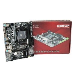 Placa Mãe NTC B550M AM4 2xDDR4 HDMI VGA M.2 USB 3.0 Micro-ATX